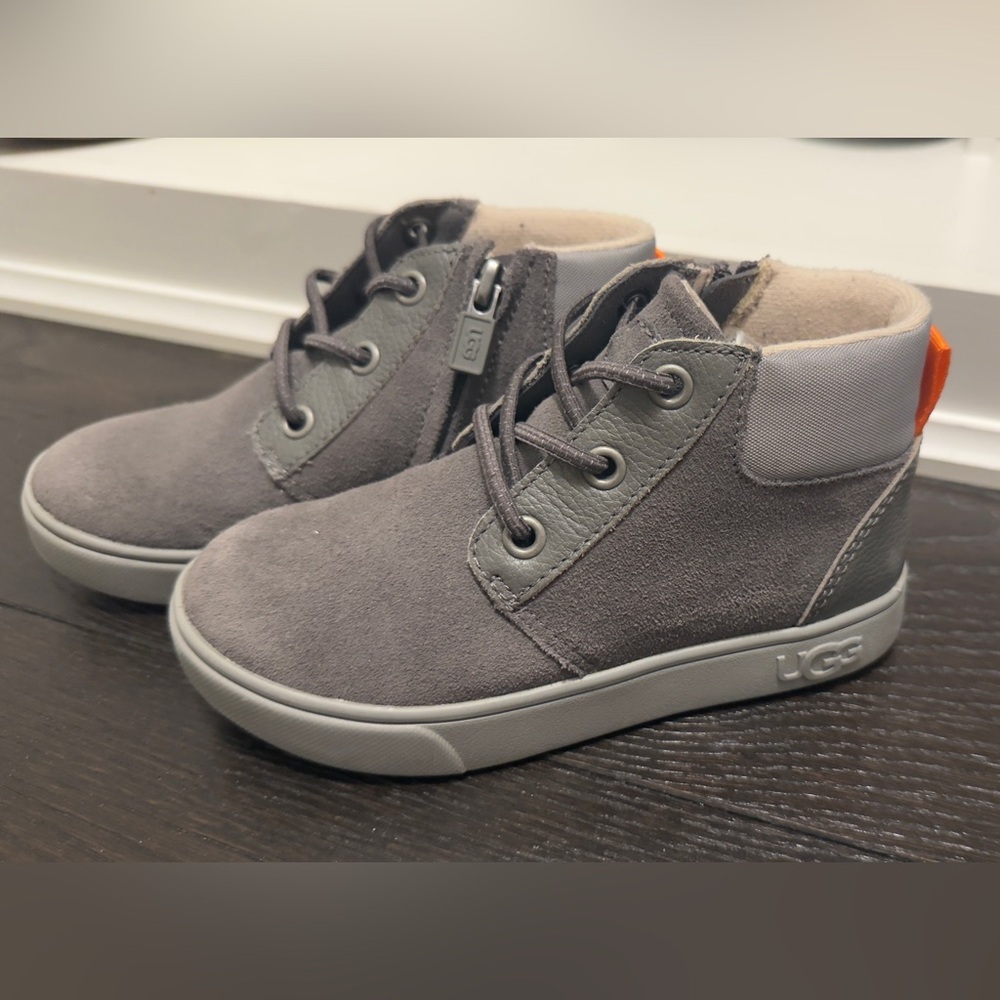 UGG Gray and Orange High-Top Sneakers